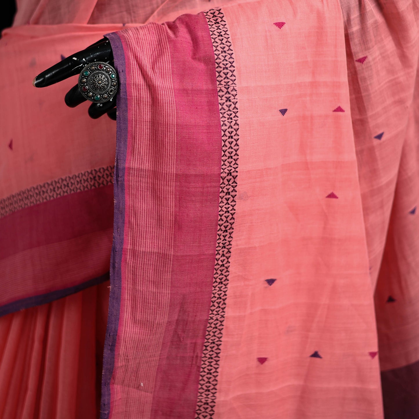 Godavari Jamdani Buti Pure Handloom Cotton Saree 19