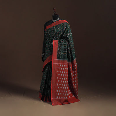 Pochampally Ikat Weave Mercerised Cotton Saree 16