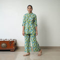 Green - Block Printed Cotton Sanganeri Co-Ord Set 05
