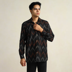 Buy Pochampally Ikat Weave Cotton Men Full Sleeve Shirt 16 Online at iTokri.com