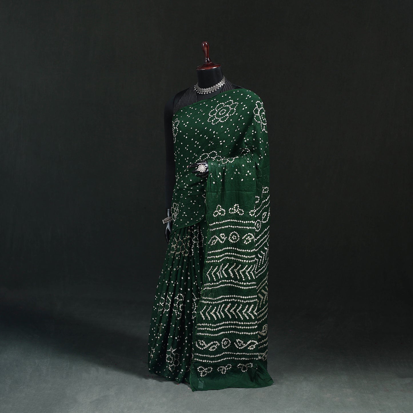 Kutch Bandhani Tie-Dye Cotton Saree 67