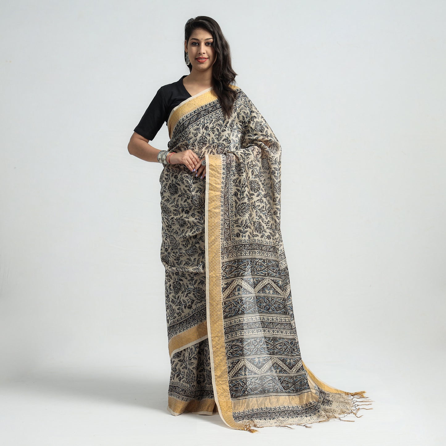 kalamkari printed saree