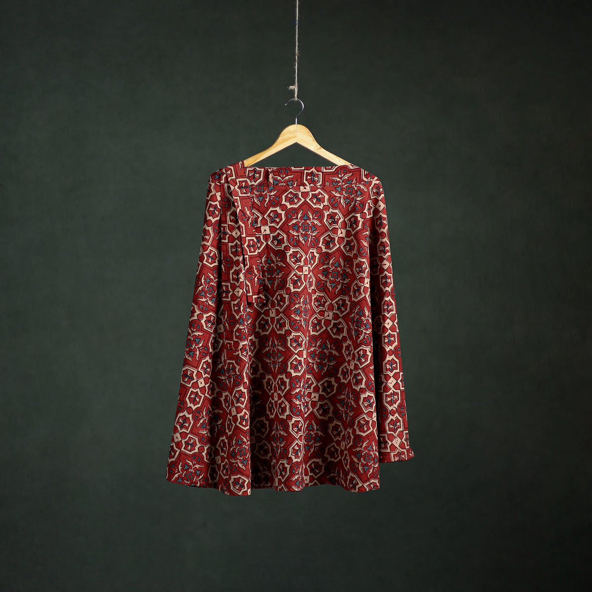 Ajrakh Hand Block Print Cotton Wrap Around Skirt 19