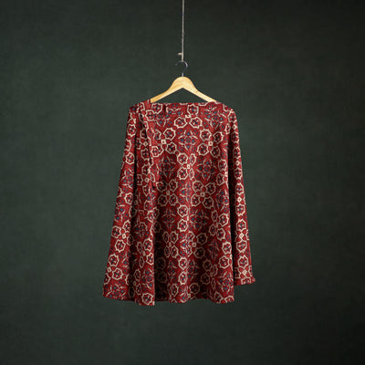 Ajrakh Hand Block Print Cotton Wrap Around Skirt 19