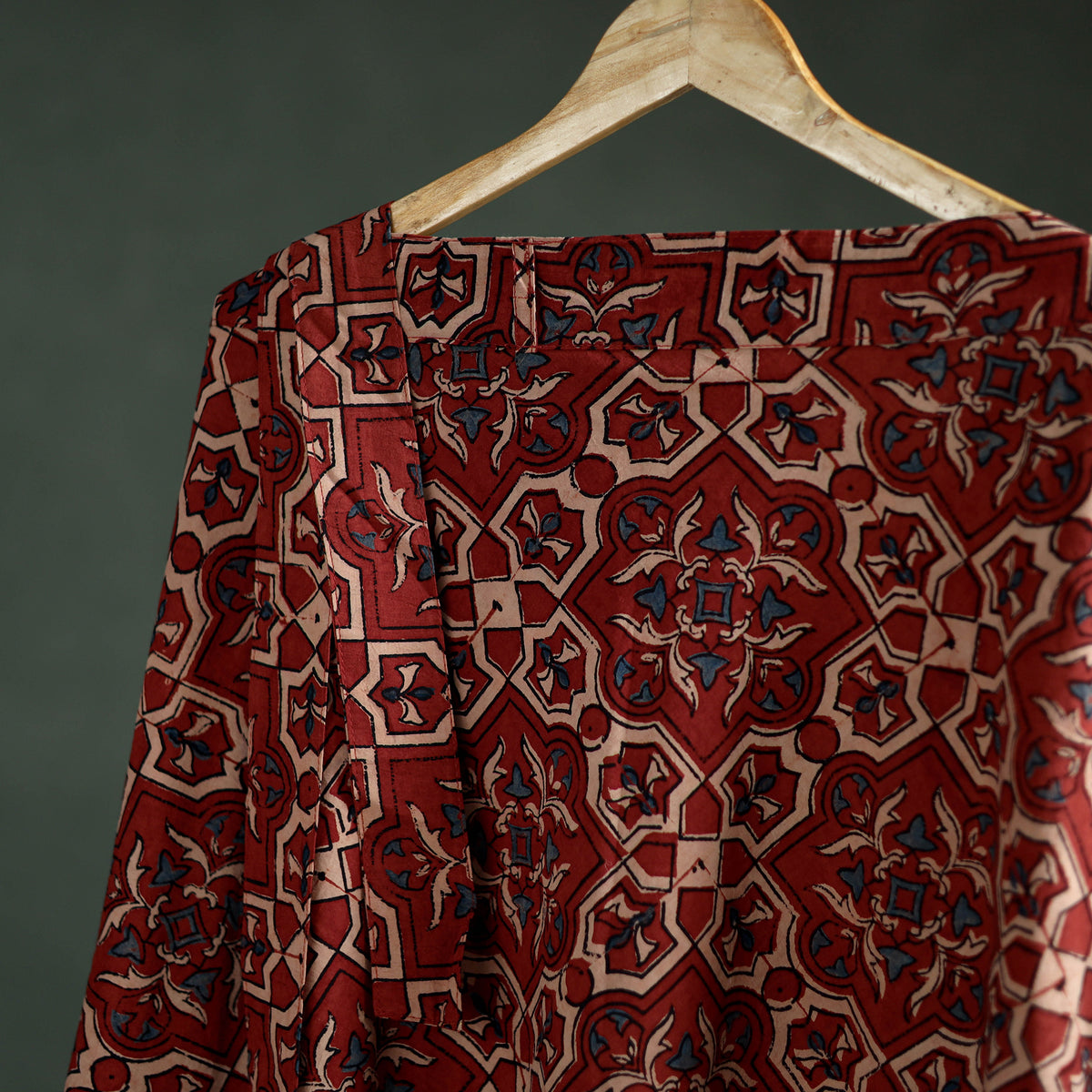 Ajrakh Hand Block Print Cotton Wrap Around Skirt 19
