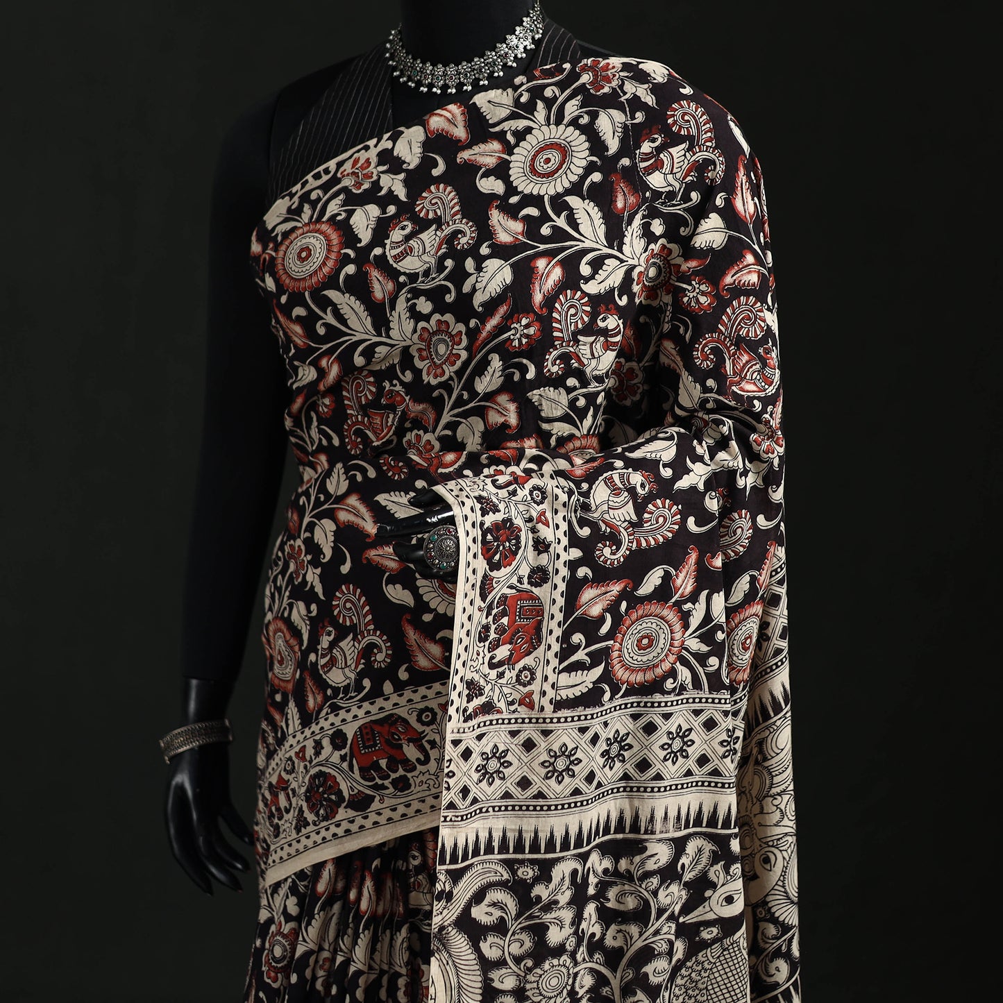 Kalamkari Printed Cotton Saree 18