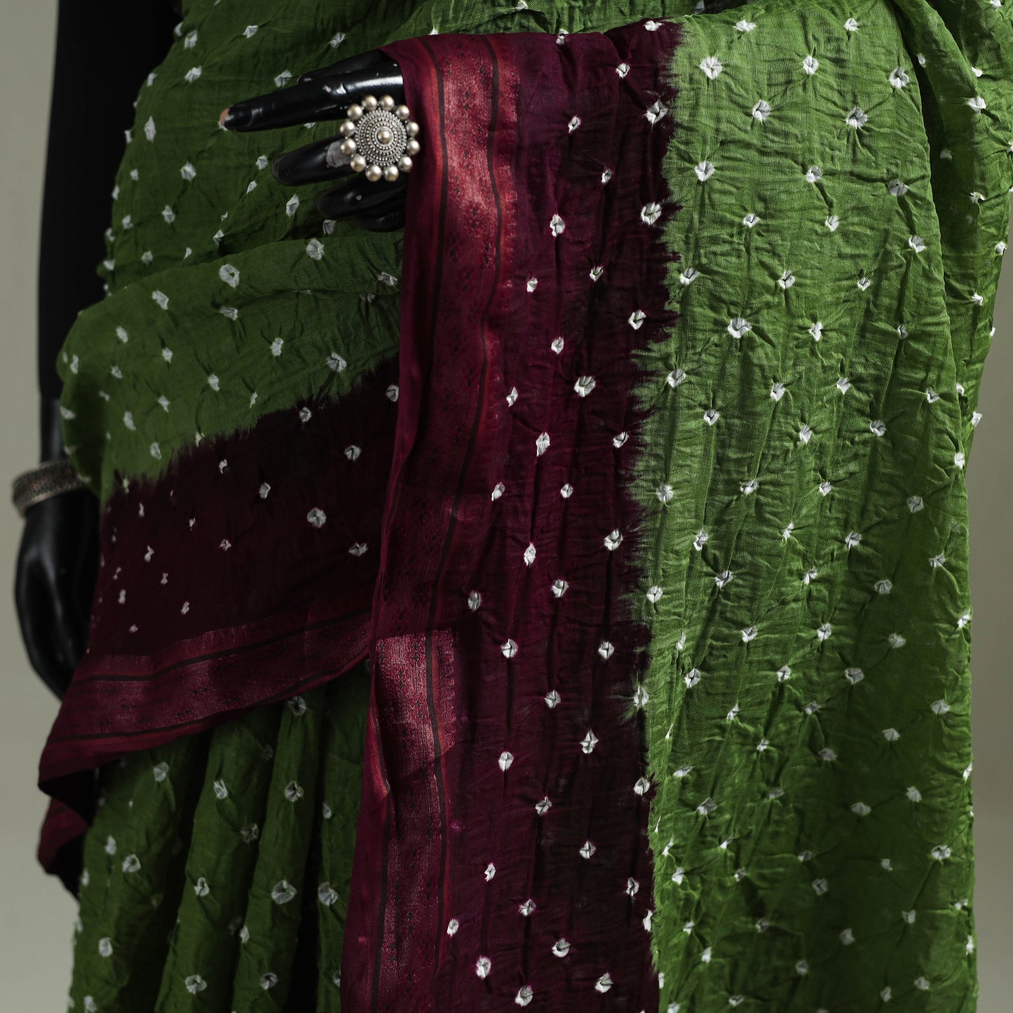 Kutch Tie-Dye Bandhani Cotton Saree with Blouse Piece 55