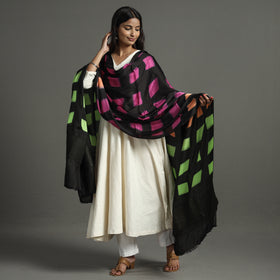 Multicolor - shibori clamp dyed modal silk dupatta