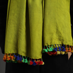  Green Multi Fuman Pure Woollen Stole from Kutch