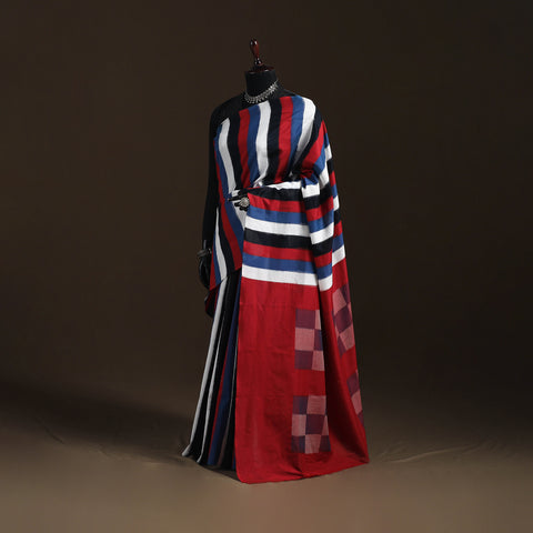 Pochampally Ikat Weave Mercerised Cotton Saree 17