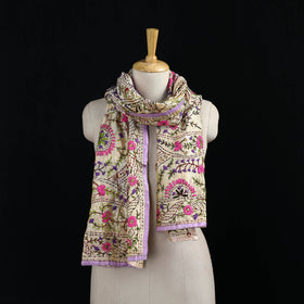 Ranihati Chanderi Silk Hand Embroidered Stole 26