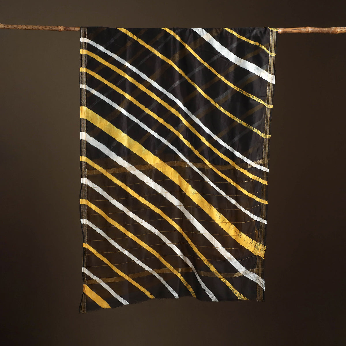 Chanderi Silk Leheriya Tie-Dye Saree with Zari Border 01