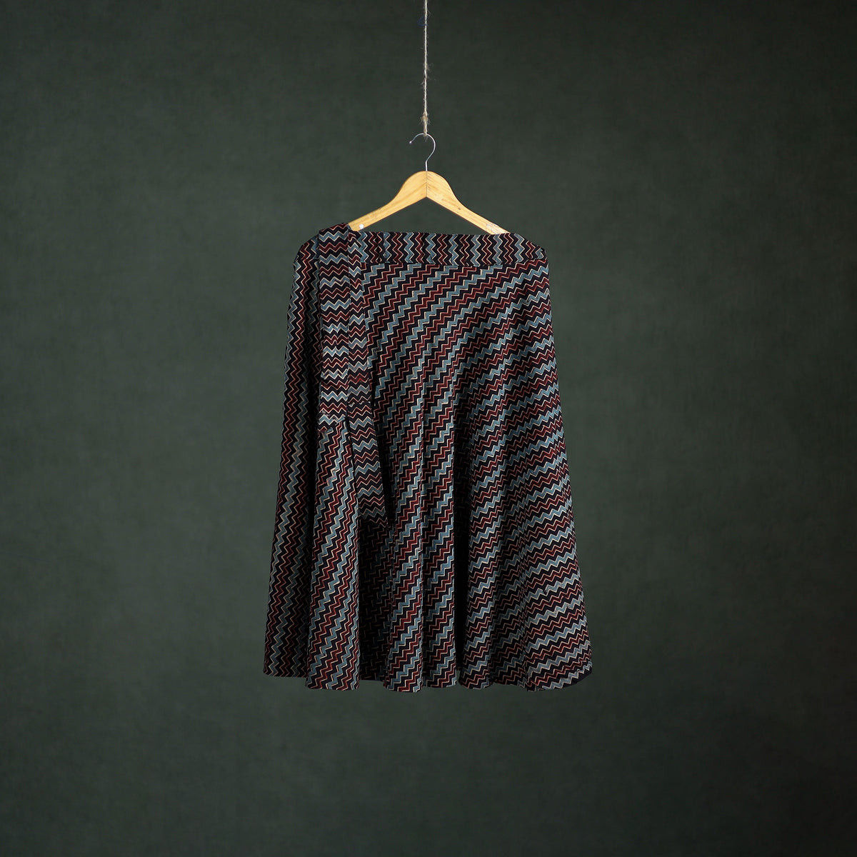 Ajrakh Hand Block Print Cotton Wrap Around Skirt 20