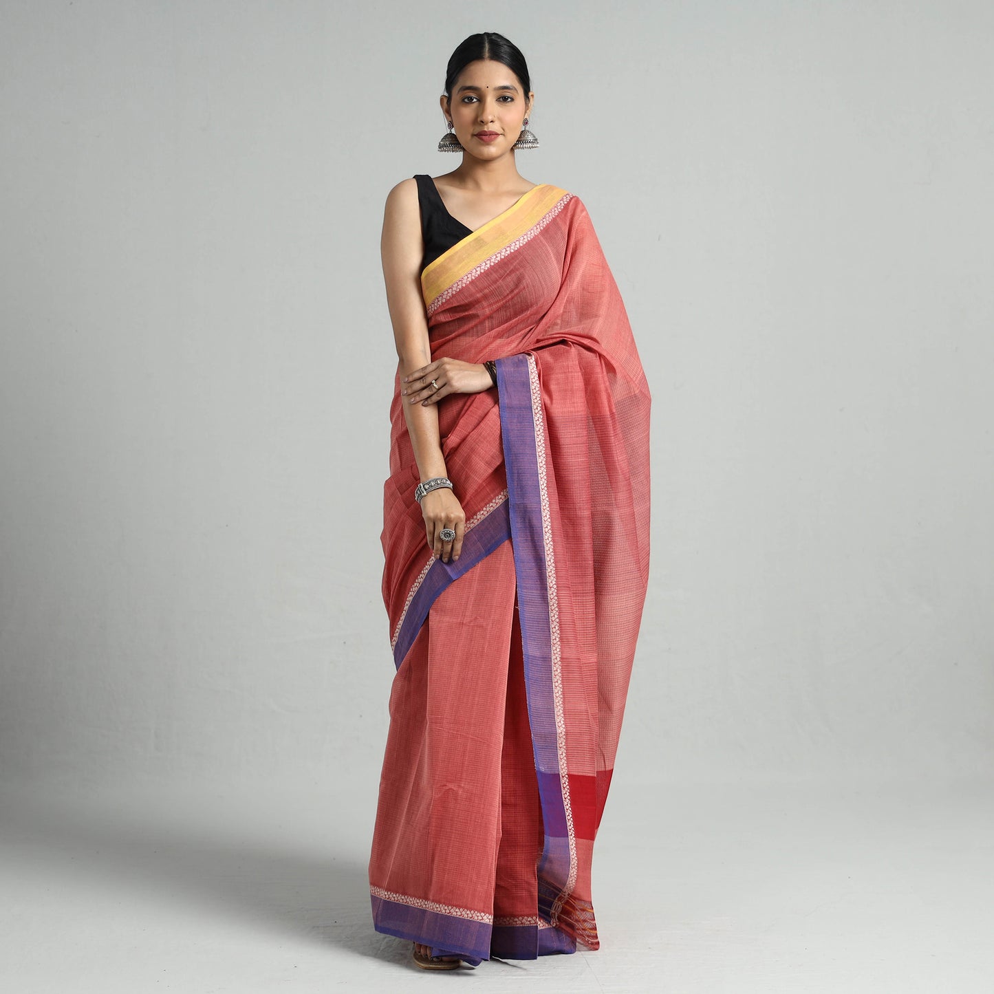 dobby cotton saree