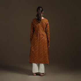 Bandhani Tie-Dye Cotton A-Line Kurta for women 02