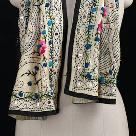 Ranihati Chanderi Silk Hand Embroidered Stole 29