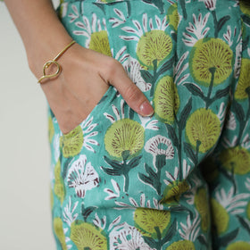 Green - Block Printed Cotton Sanganeri Co-Ord Set 05