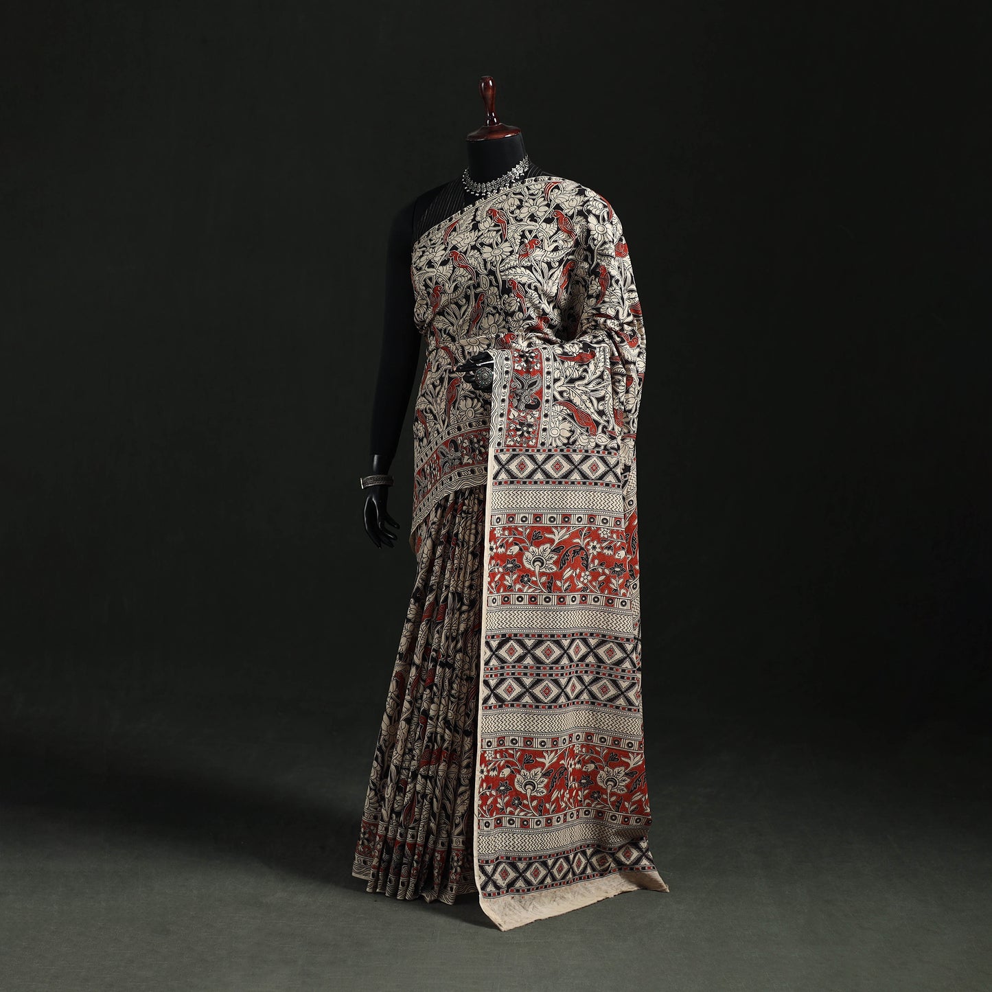 Kalamkari Printed Cotton Saree 19