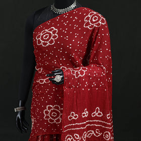 Kutch Bandhani Tie-Dye Cotton Saree 68