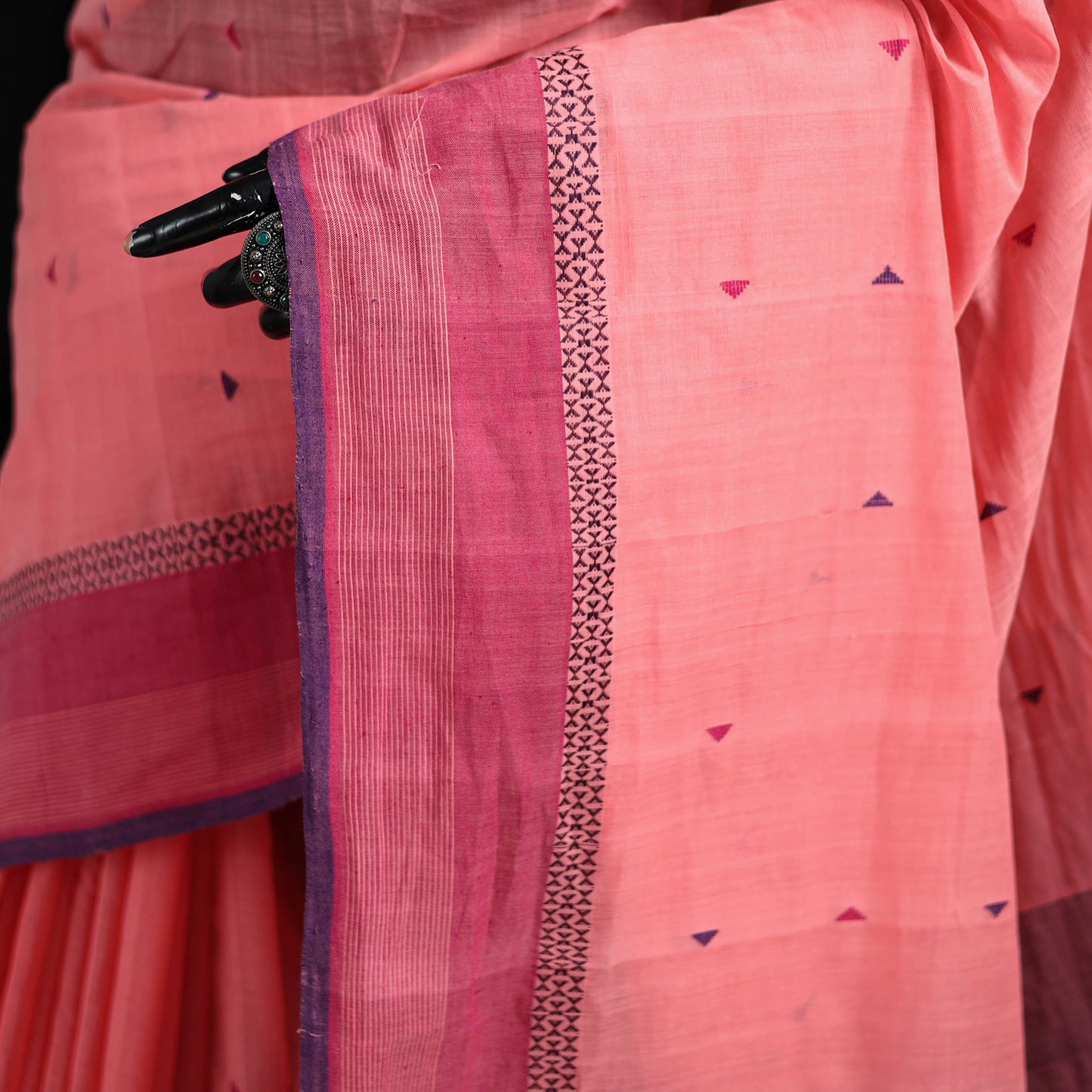 Godavari Jamdani Buti Pure Handloom Cotton Saree 20