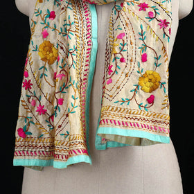 Ranihati Chanderi Silk Hand Embroidered Stole 30