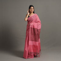 Pink - Twinkle Jamdani Cotton Handloom Saree 75