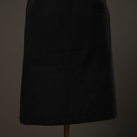 Black - jhiri handloom cotton apron with pocket 17