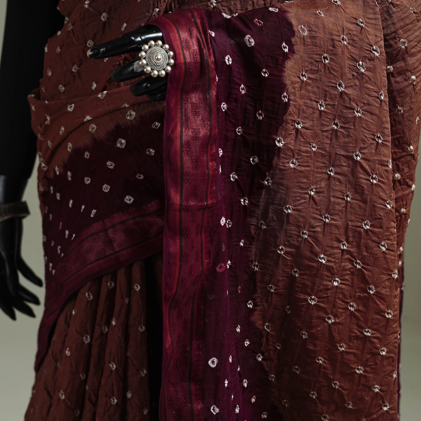 Kutch Tie-Dye Bandhani Cotton Saree with Blouse Piece 56