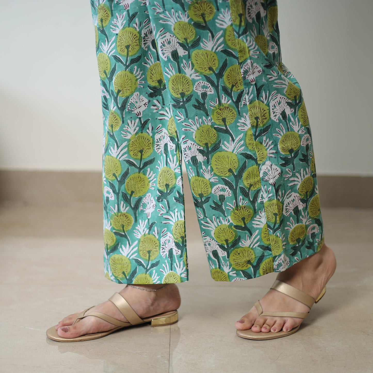 Green - Block Printed Cotton Sanganeri Co-Ord Set 05