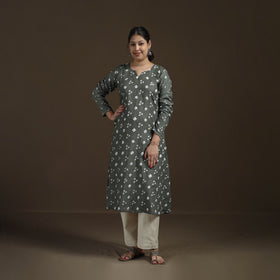 Bandhani Tie-Dye Cotton A-Line Kurta for women 01