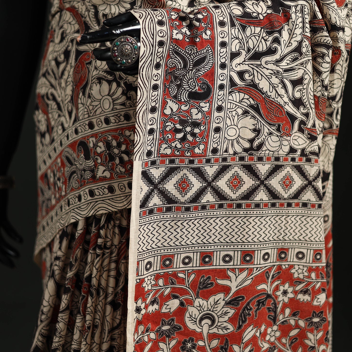 Kalamkari Printed Cotton Saree 19