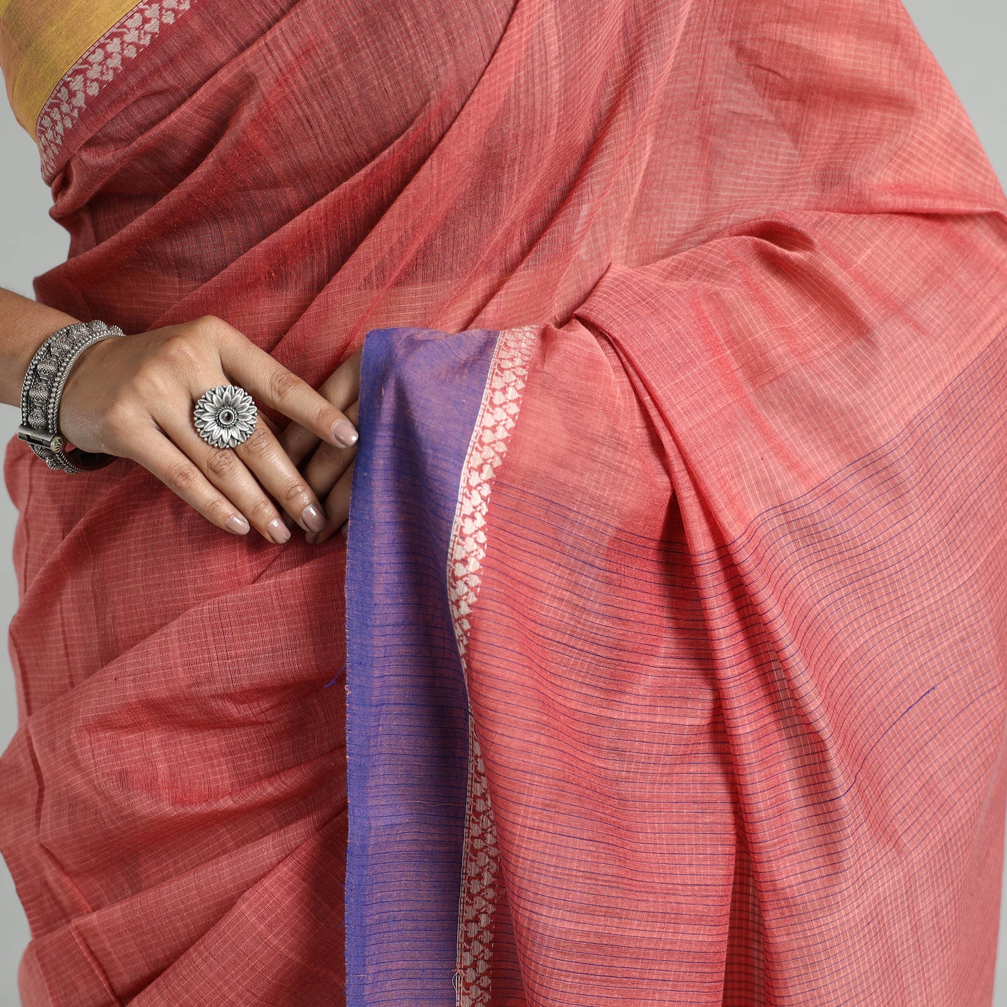 dobby cotton saree