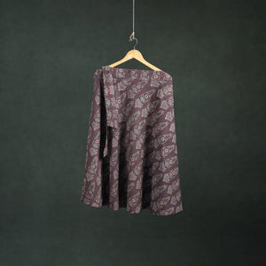 Ajrakh Hand Block Print Cotton Wrap Around Skirt 40