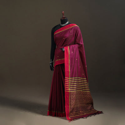 Peepal Leaf Buti Jacquard Pure Handloom Cotton Saree 21