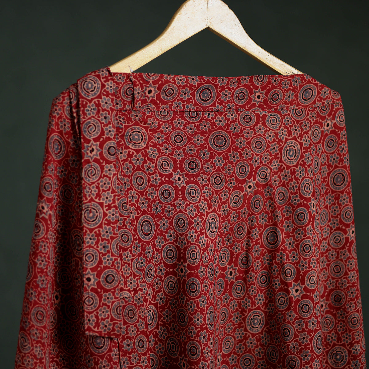 Ajrakh Hand Block Print Cotton Wrap Around Skirt 21