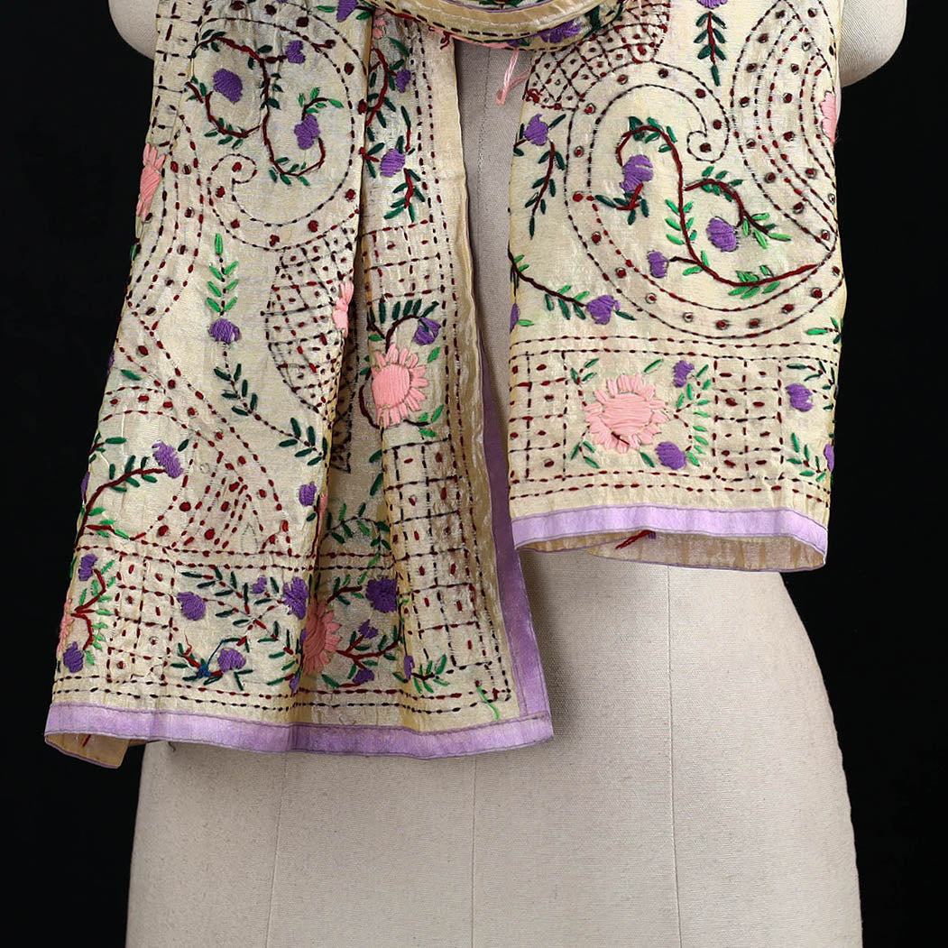 Ranihati Chanderi Silk Hand Embroidered Stole 33
