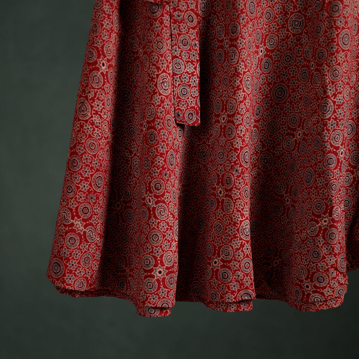Ajrakh Hand Block Print Cotton Wrap Around Skirt 21
