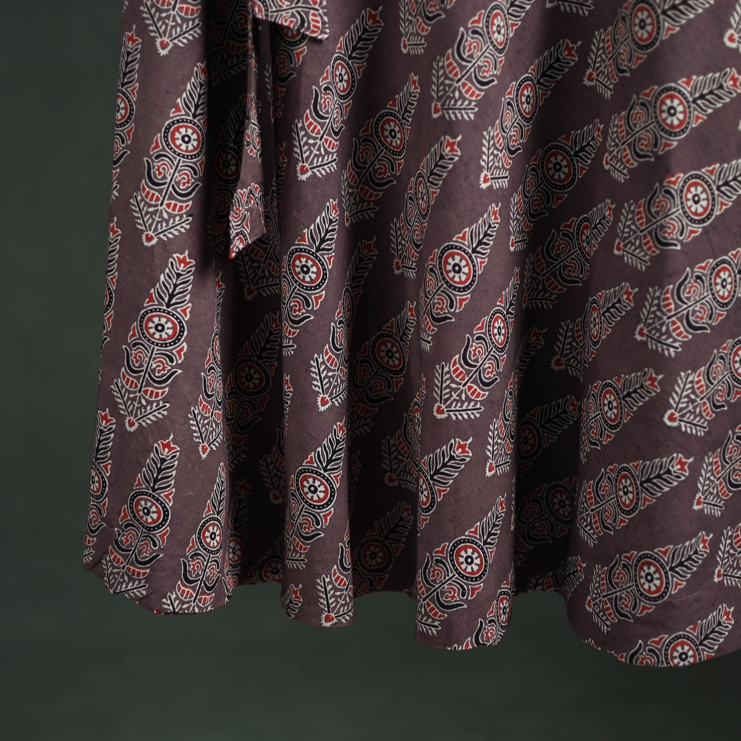 Ajrakh Hand Block Print Cotton Wrap Around Skirt 40