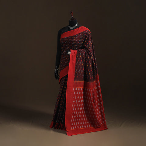 Pochampally Ikat Weave Mercerised Cotton Saree 19