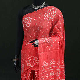 Kutch Bandhani Tie-Dye Cotton Saree 69