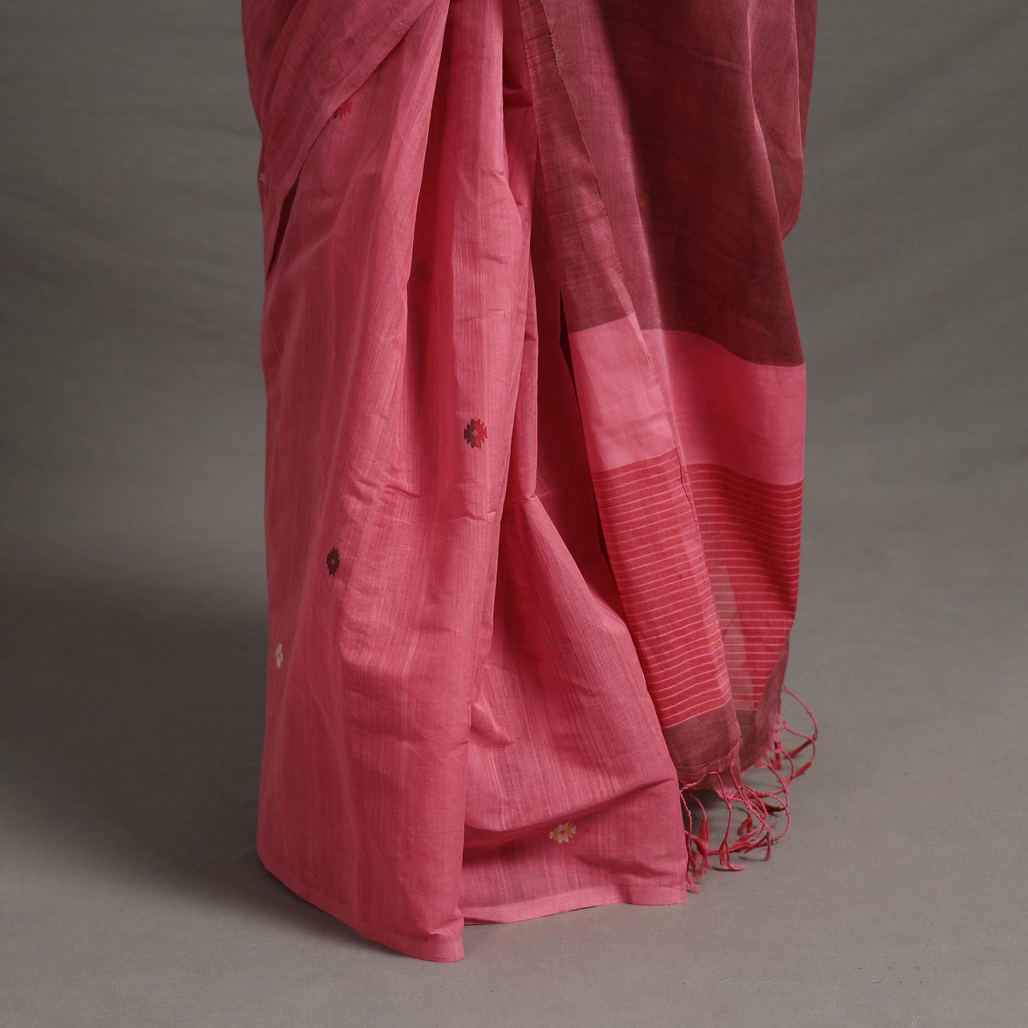 Pink - Twinkle Jamdani Cotton Handloom Saree 75