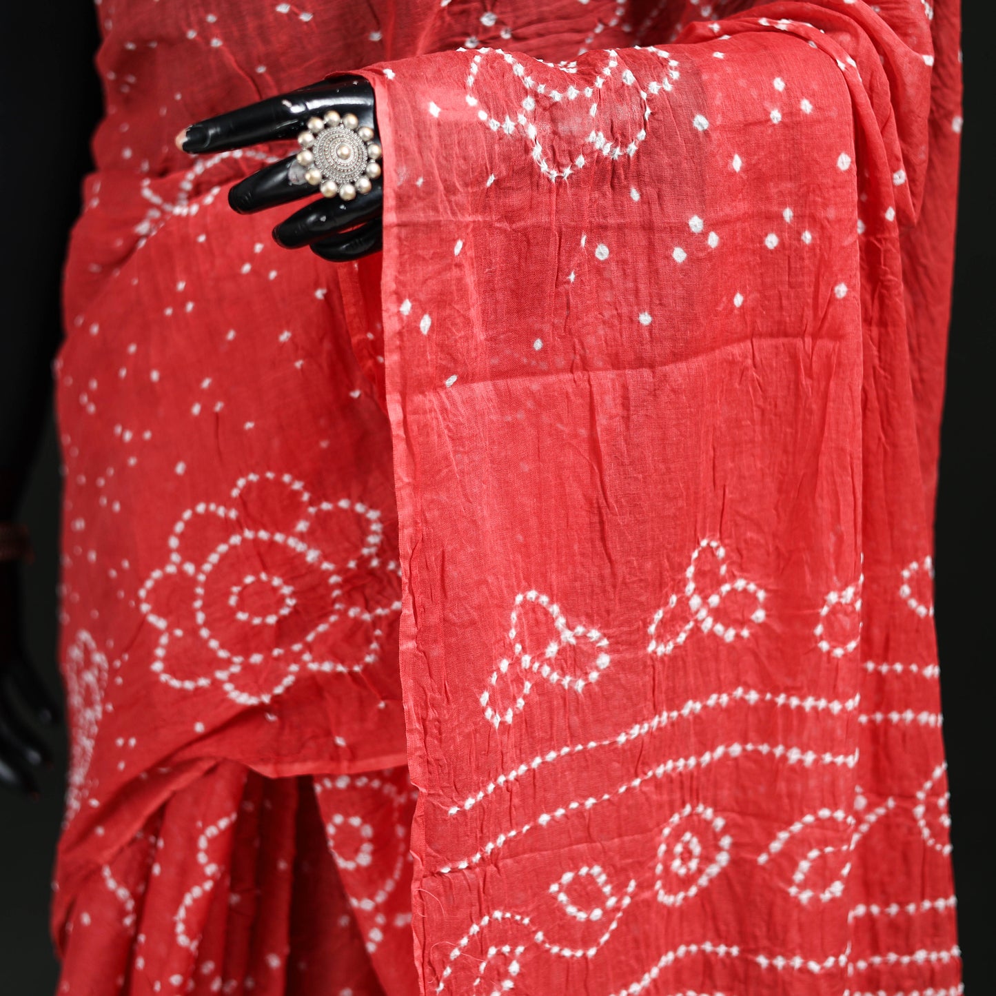 Kutch Bandhani Tie-Dye Cotton Saree 69