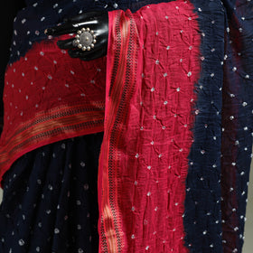Kutch Tie-Dye Bandhani Cotton Saree with Blouse Piece 57