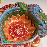 Festive Decor Handpainted Terracotta Big Diya