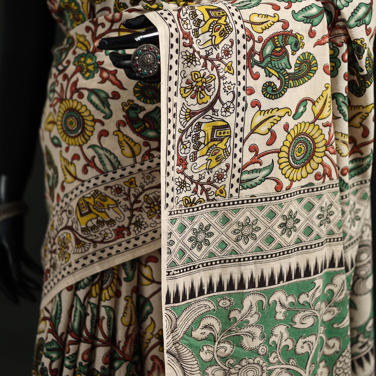 Kalamkari Printed Cotton Saree 20