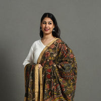 Mangalagiri Cotton Handpainted Pen Work Kalamkari Dupatta 20