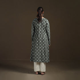 Bandhani Tie-Dye Cotton A-Line Kurta for women 01