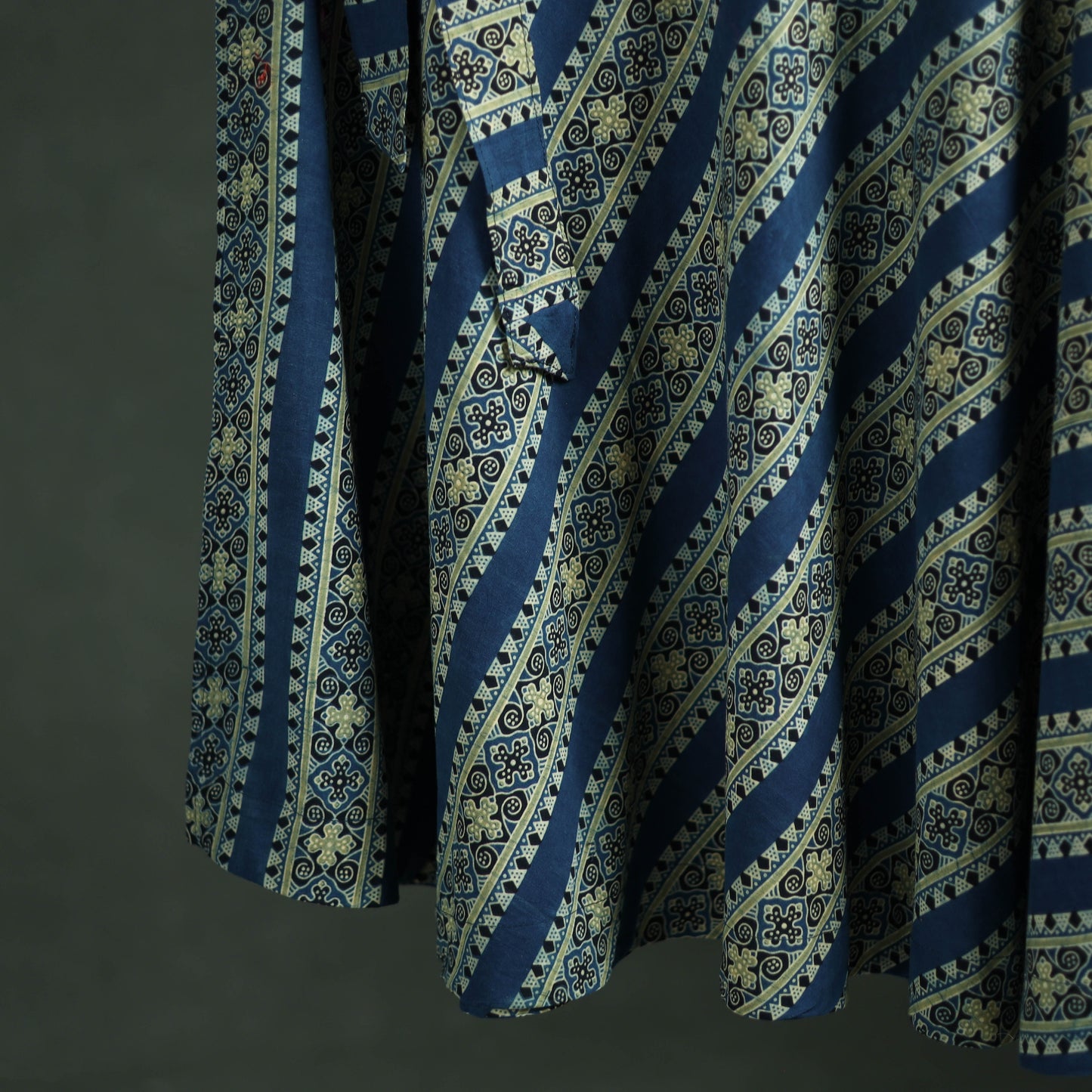 Ajrakh Hand Block Print Cotton Wrap Around Skirt 41