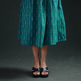 Pochampally Ikat Cotton Flared Long Dress for Women 02