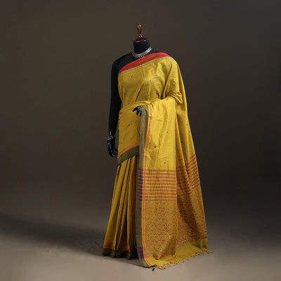 Peepal Leaf Buti Jacquard Pure Handloom Cotton Saree 22